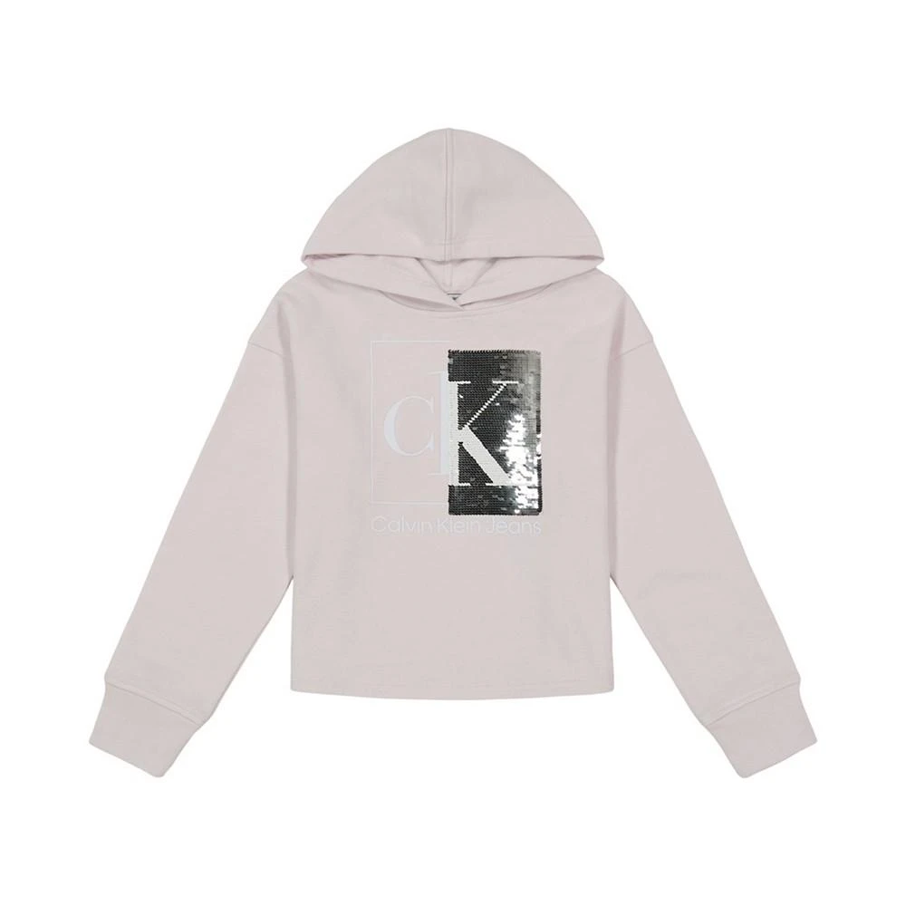 商品Calvin Klein|Big Girls Split Box Monogram Hoodie,价格¥225,第2张图片详细描述