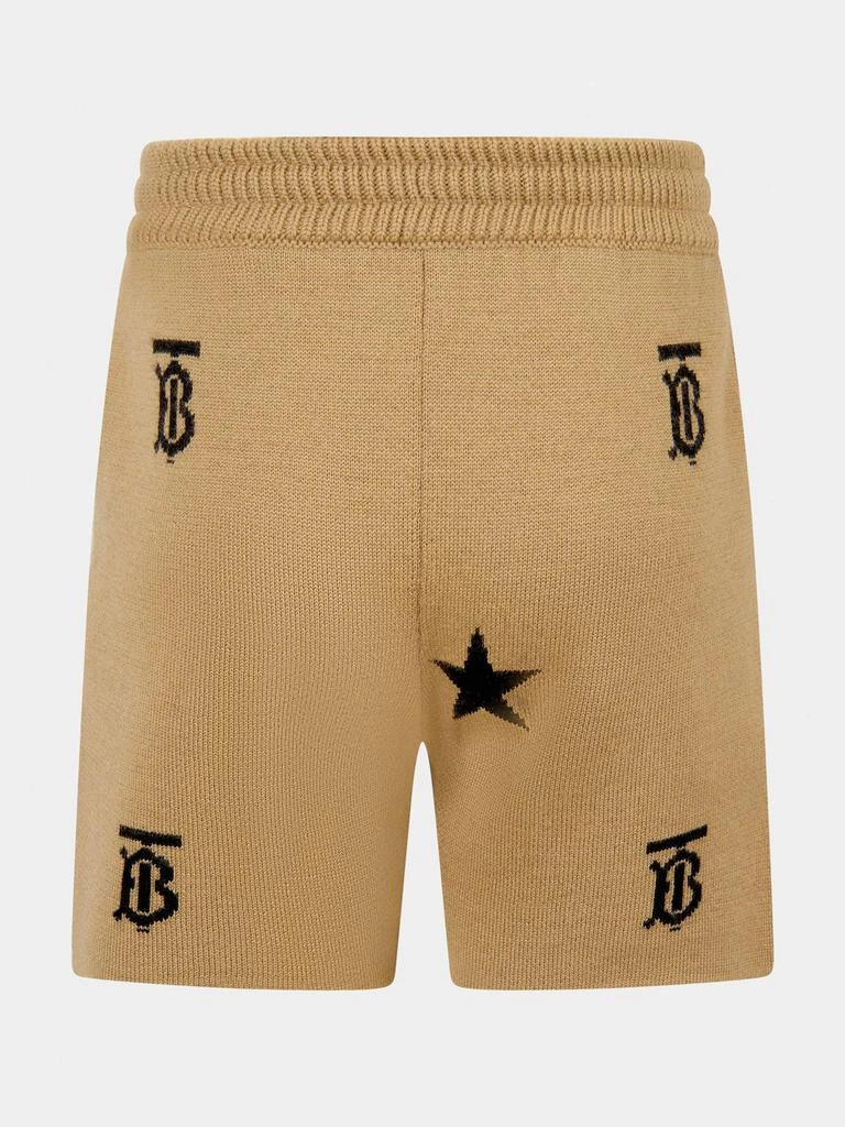 商品Burberry|Burberry Beige Baby Boys Wool Star And Monogram Shorts,价格¥1788,第4张图片详细描述