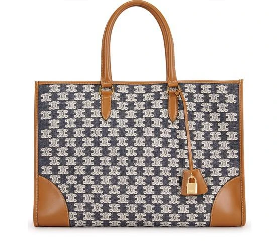 商品Celine|Triomphe 刺绣款纺织面料横式手提袋,价格¥20421,第1张图片