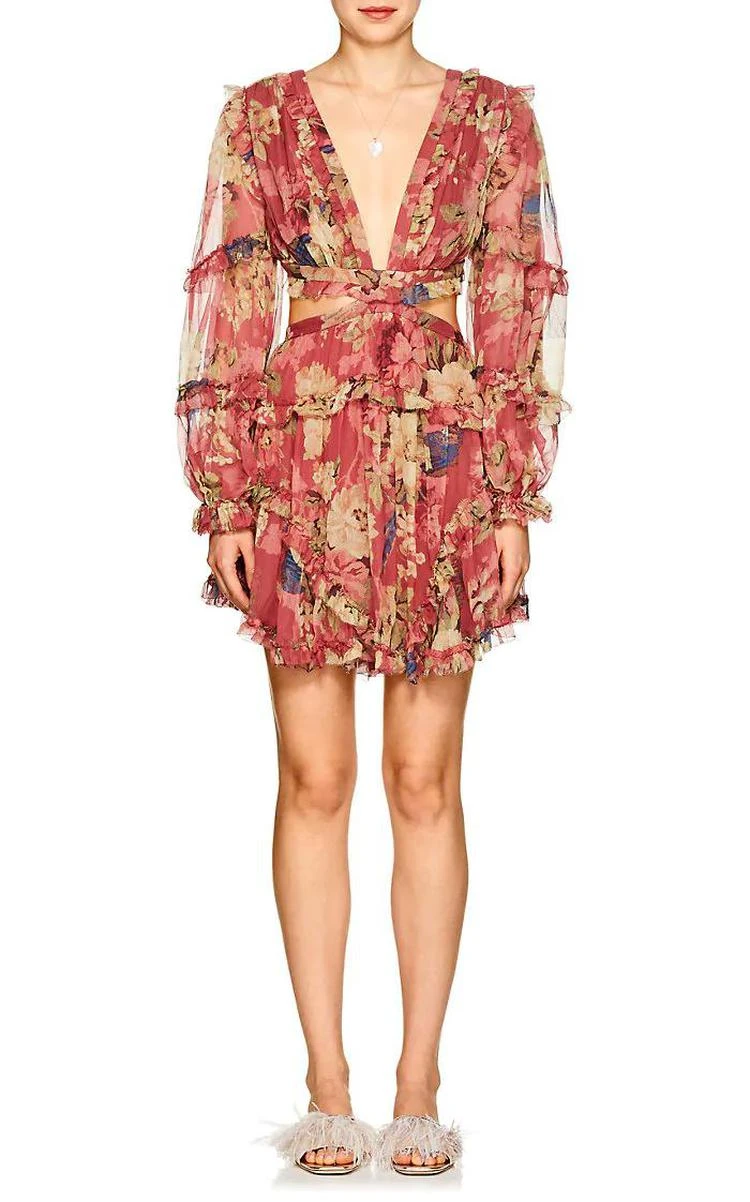 商品Zimmermann|Melody Cutout Floral Silk Dress,价格¥7816,第1张图片