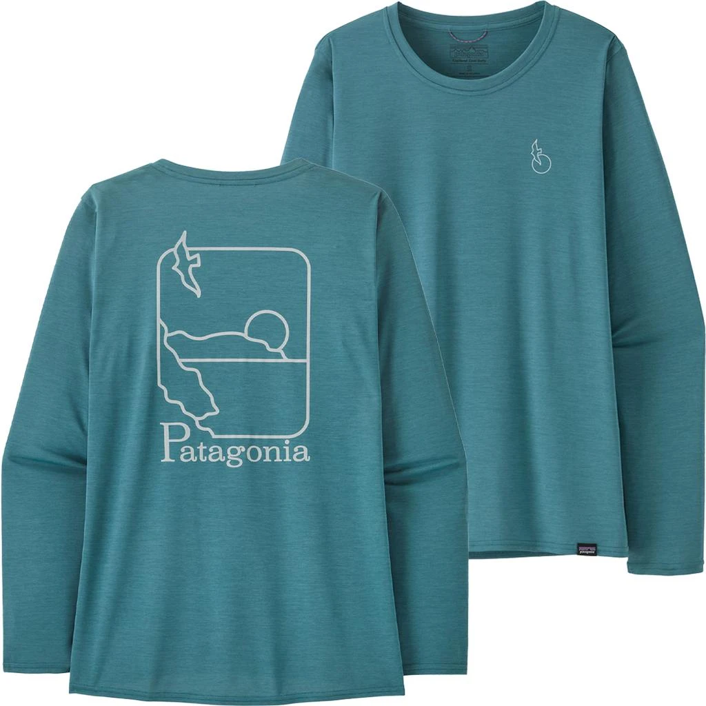 商品Patagonia|Women's Long Sleeved Capilene Cool Daily Graphic Shirt - Waters,价格¥363,第2张图片详细描述