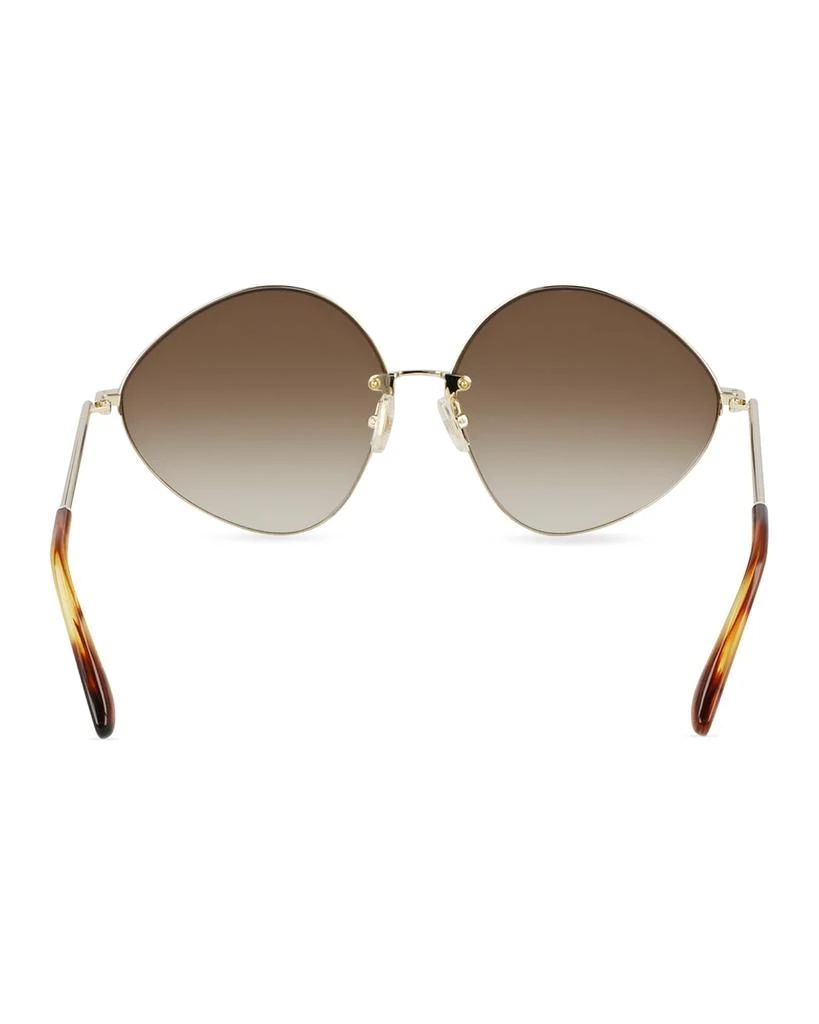 商品Victoria Beckham|V-Star Geometric Oval Metal Sunglasses,价格¥3509,第5张图片详细描述