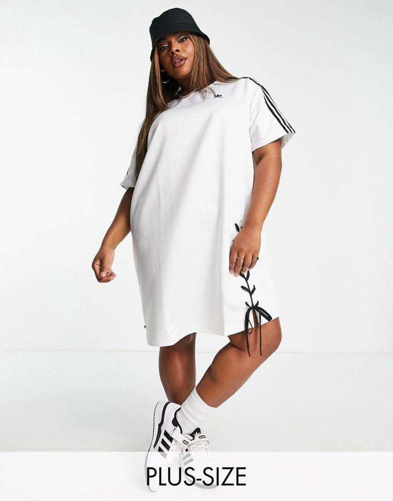 商品Adidas|adidas Originals Plus always originals t-shirt dress in white,价格¥402,第1张图片