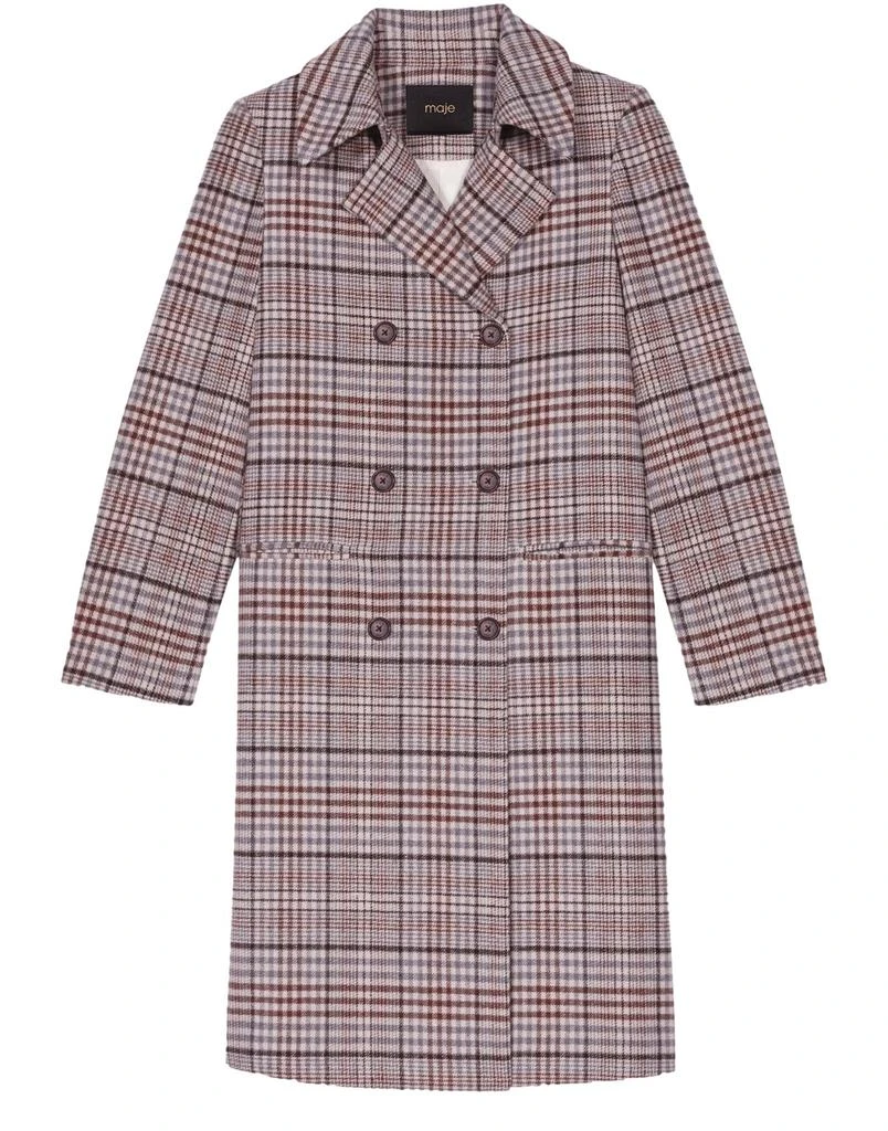 商品Maje|Long checked coat,价格¥1800,第1张图片