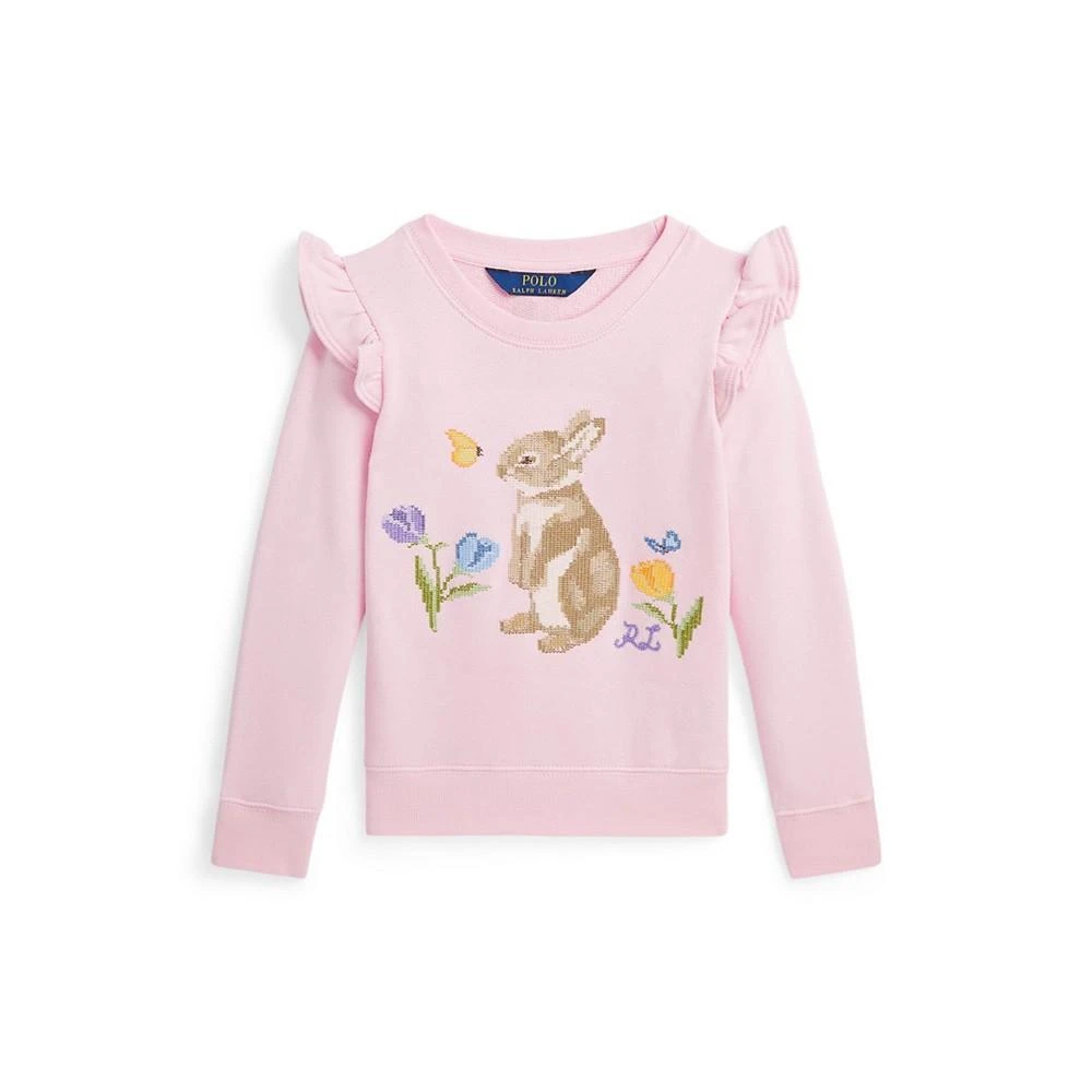 商品Ralph Lauren|Toddler and Little Girls Ruffled Bunny Terry Sweatshirt,价格¥251,第4张图片详细描述