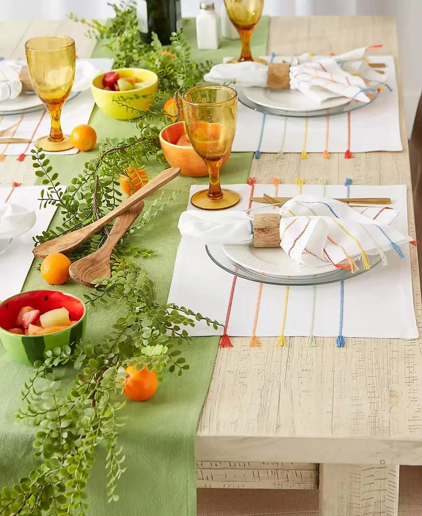 商品Design Imports|Stripe Tassel Placemat Set of 4,价格¥134,第4张图片详细描述