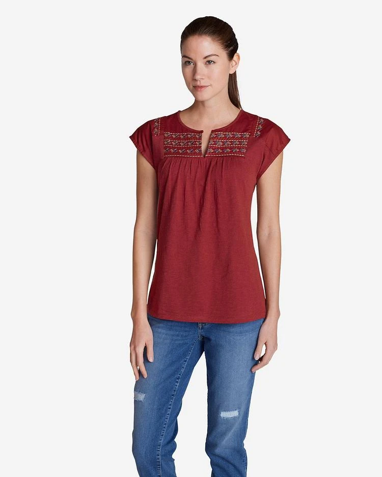 商品Eddie Bauer|Women's Laurel Canyon Embroidered Top,价格¥261,第3张图片详细描述