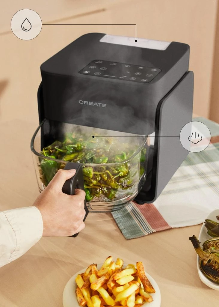 商品预计3周后发货 Create|Air Fryer Mist - Friteuse Sans Huile 4,2 L Avec Vaporisateur D'Eau - Noir,价格¥805,第5张图片详细描述
