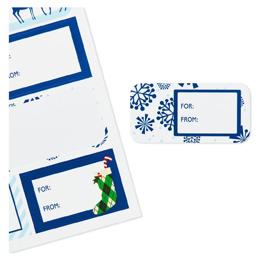 商品Hallmark|Holiday Gift Tag Stickers (Classic Christmas),价格¥25,第5张图片详细描述