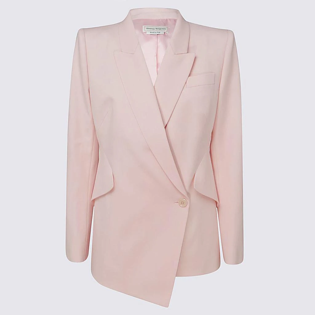 商品Alexander McQueen|ALEXANDER MCQUEEN LIGHT PINK WOOL BLAZER,价格¥7688,第1张图片