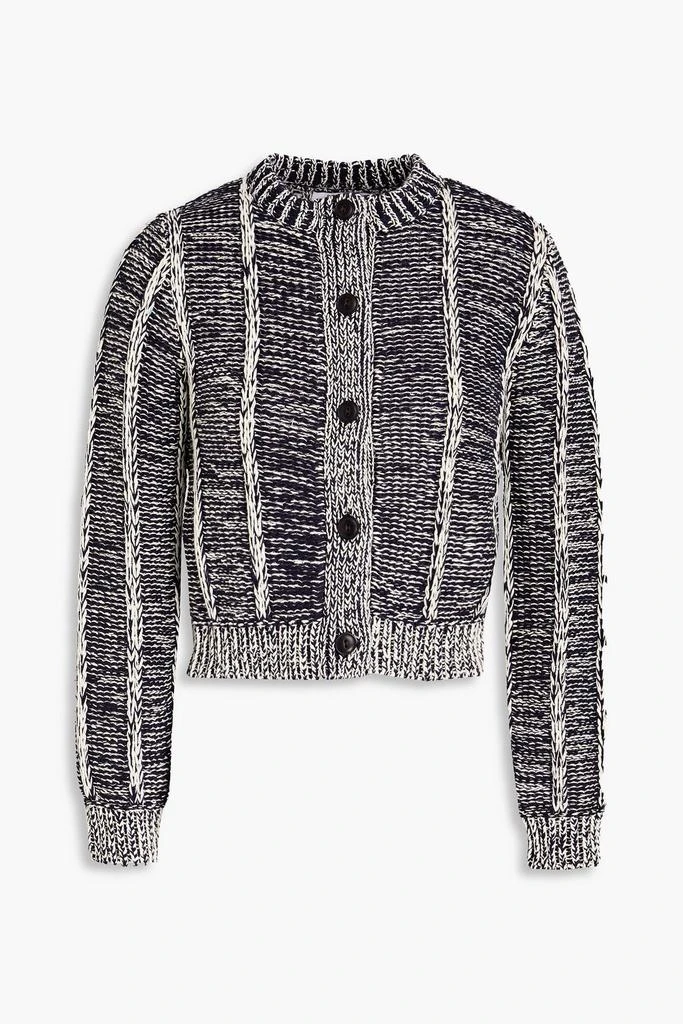商品Re/Done|Cropped ribbed cotton cardigan,价格¥1334,第1张图片