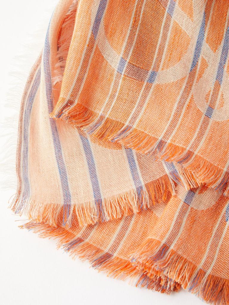 Anagram stripe linen-blend scarf商品第3张图片规格展示
