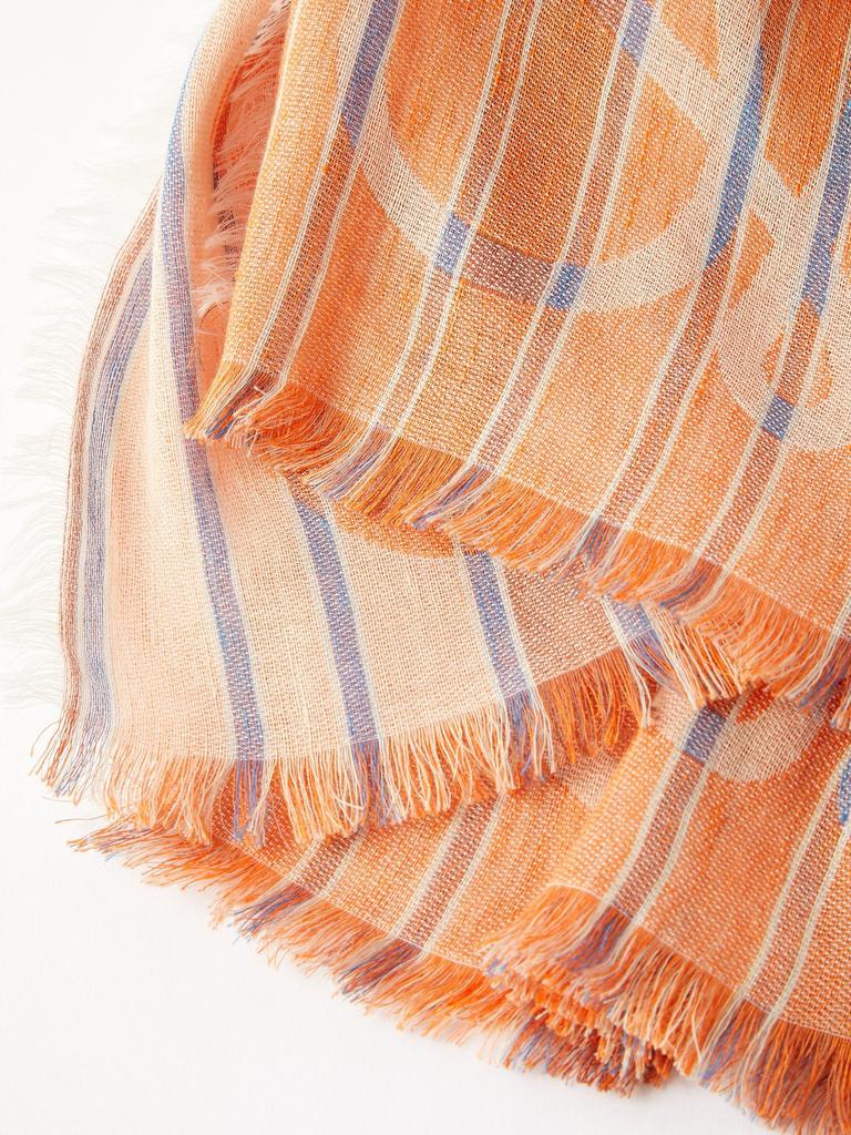 商品Loewe|Anagram stripe linen-blend scarf,价格¥3929,第5张图片详细描述