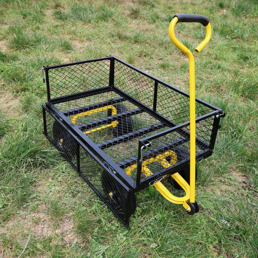 商品Streamdale Furniture|Streamdale Solid Wheels Tools Cart Wagon Cart Garden Cart Trucks Make It,价格¥1502,第5张图片详细描述