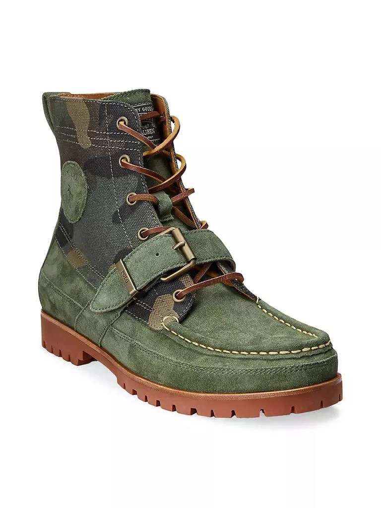 商品Ralph Lauren|Ranger Suede & Camo Boots,价格¥1402,第2张图片详细描述