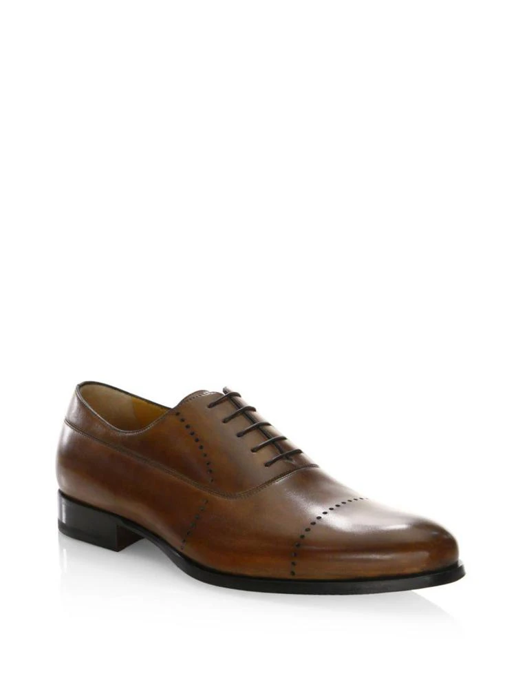 商品A. Testoni|Leather Perforated Oxfords,价格¥4468,第1张图片