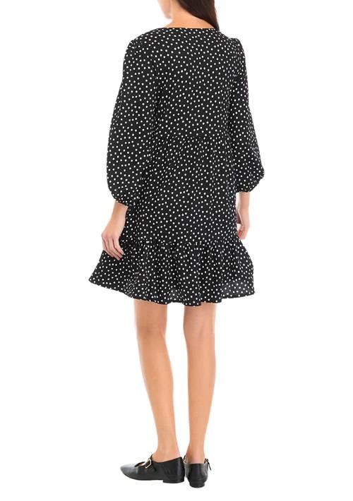 商品Sandra Darren|Darren Womens 3 4 Sleeve Multi Dot Tiered Dress,价格¥206,第2张图片详细描述