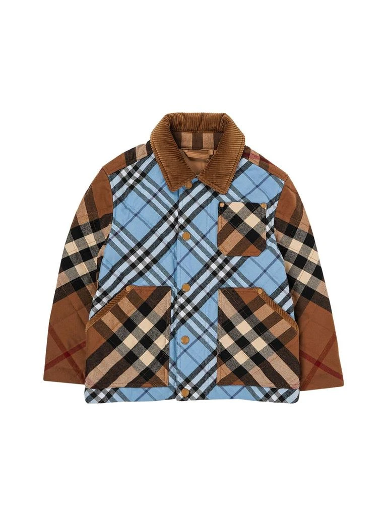 商品Burberry|Check Print Quilted Puffer Jacket,价格¥3795,第1张图片