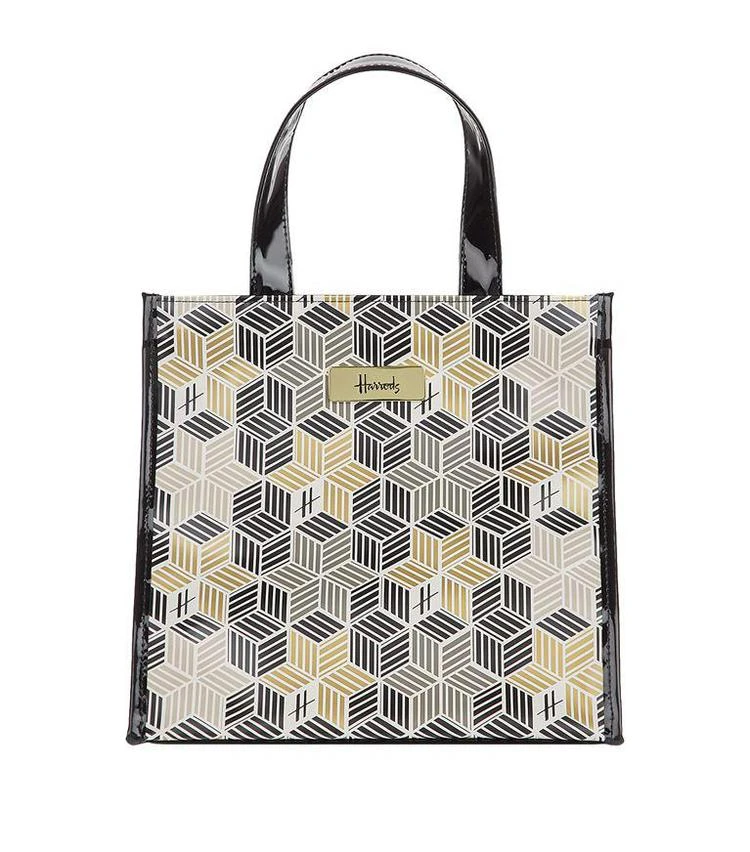 商品Harrods|Small Metallic Cube Shopper Bag,价格¥185,第1张图片