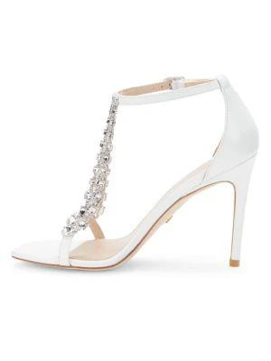 商品Stuart Weitzman|Embellished Leather Sandals,价格¥1578,第4张图片详细描述