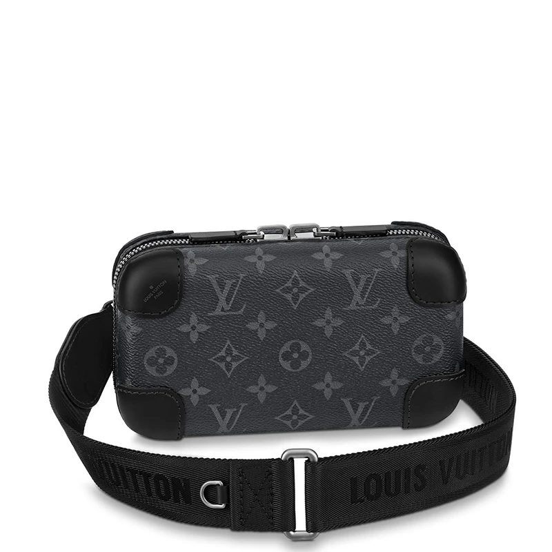 预售10天 Louis Vuitton/路易威登 22春夏新款HORIZON CLUTCH系列 男士经典爆款老花帆布黑色牛皮织物饰边银扣拉链开合单肩斜挎盒子包M45579 商品