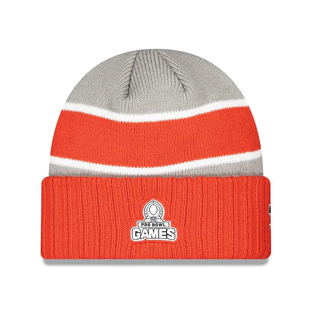 商品New Era|Men's Gray Cincinnati Bengals 2024 NFL Pro Bowl Cuffed Knit Hat,价格¥255,第3张图片详细描述