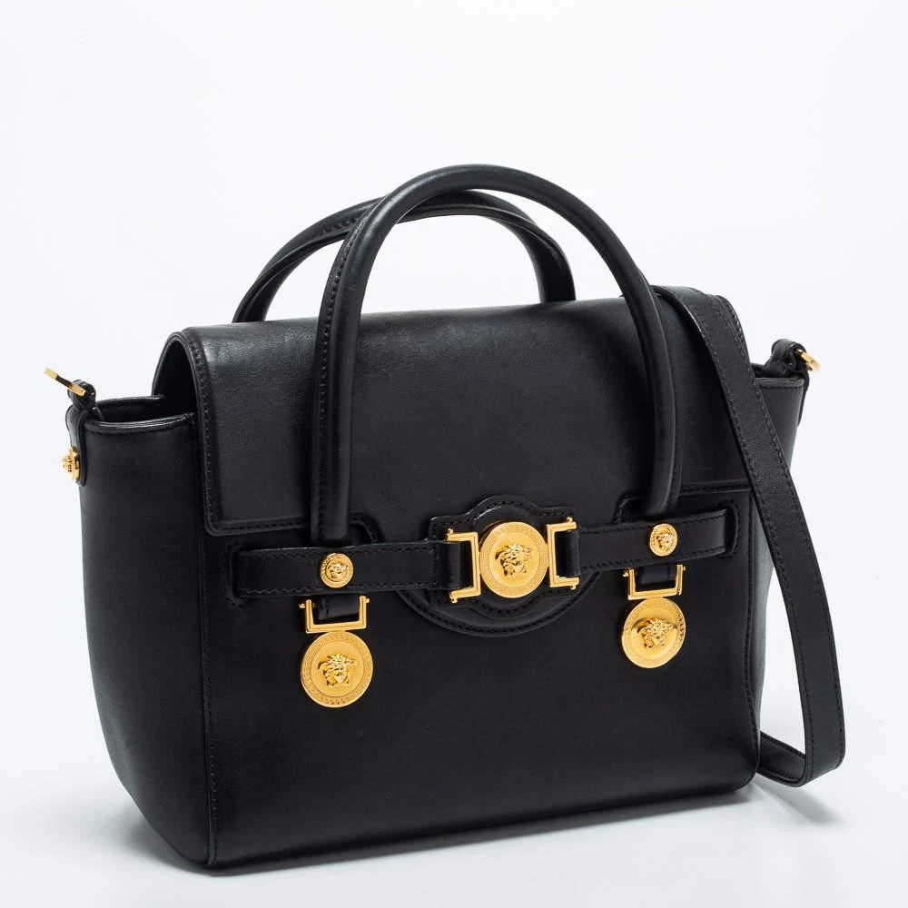商品[二手商品] Versace|Versace Black Leather Medusa Medallion Tote,价格¥3932,第3张图片详细描述