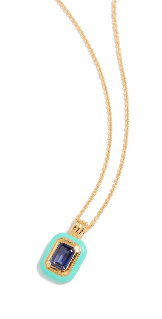 商品Missoma|Missoma Turquoise Stone and Enamel Pendant Necklace,价格¥668,第1张图片