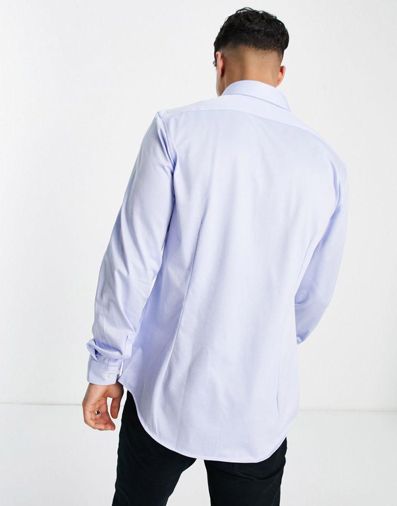 商品Calvin Klein|Calvin Klein slim shirt in blue,价格¥588,第4张图片详细描述