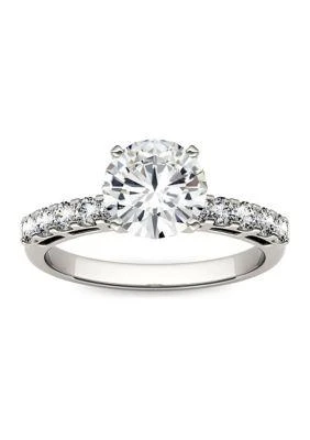 商品Charles & Colvard|Colvard 1.8 Ct. T.w. Lab Created Moissanite Engagement Ring In 14K White Gold,价格¥11132,第1张图片