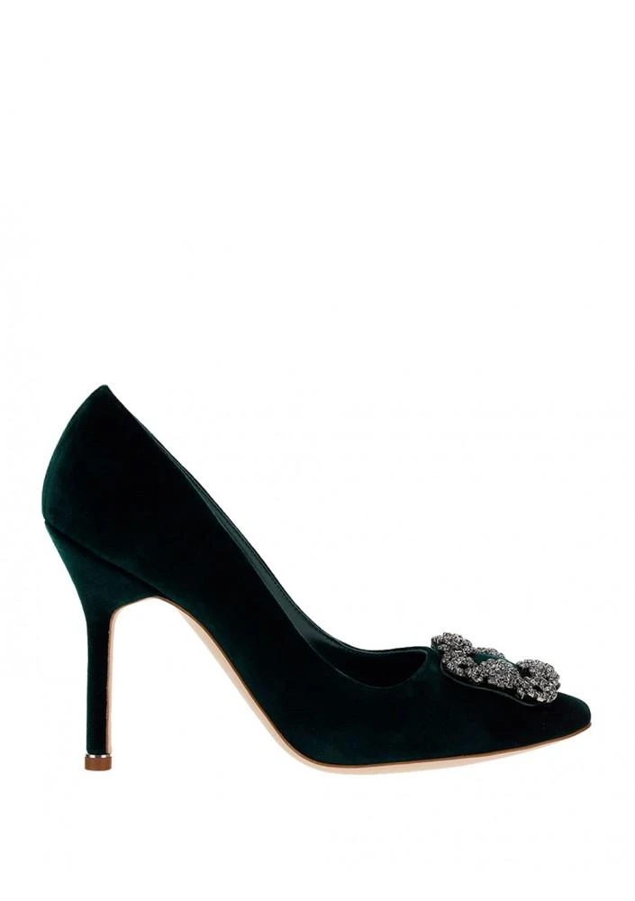 商品Manolo Blahnik| Hangisi Velvet Pumps ,价格¥8630,第1张图片