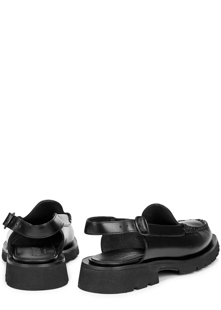 商品Hereu|Raiguer Sport black leather slingback loafers,价格¥1562,第3张图片详细描述