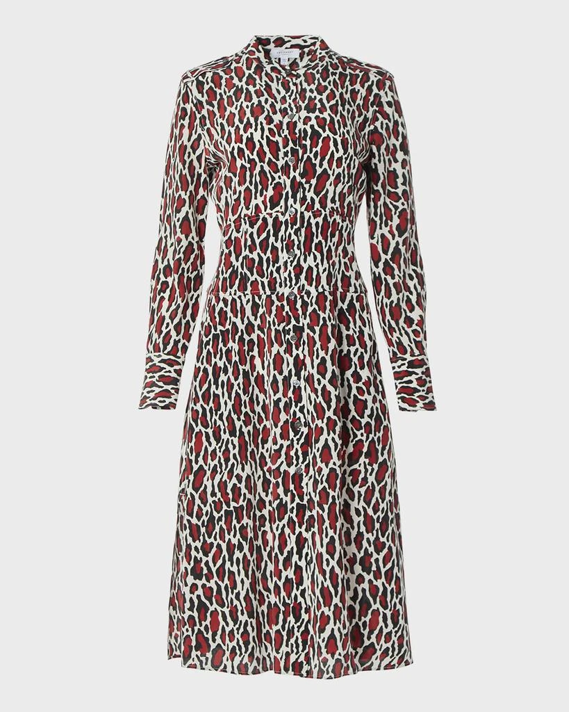 商品Equipment|Thea Animal-Print Button-Down Midi Dress,价格¥4273,第2张图片详细描述