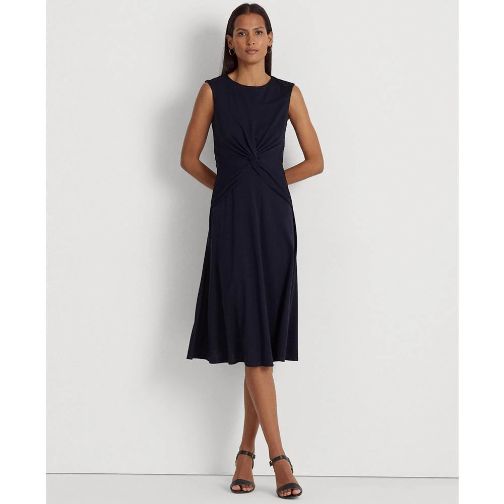 商品Ralph Lauren|Women's Twist-Front Cap-Sleeve Stretch Jersey Dress,价格¥1042,第1张图片