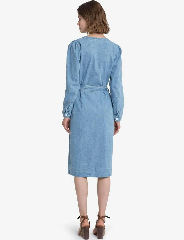 Denim Midi Belted Button Dress 商品
