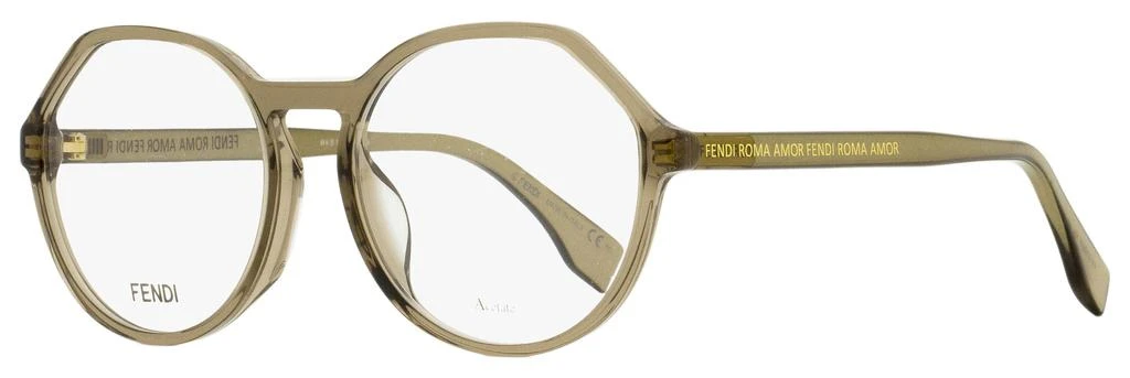 商品Fendi|Fendi Women's Roma Amor Eyeglasses FF0398F 10A Transparent Beige 53mm,价格¥797,第1张图片