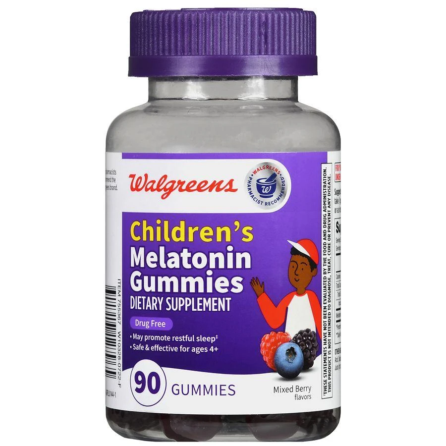 商品Walgreens|Children's Melatonin Gummies (90 days) Mixed Berry,价格¥90,第2张图片详细描述