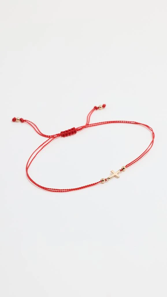 商品Zoe Chicco|14k Midi Bitty Cross Cord Bracelet,价格¥1320,第1张图片