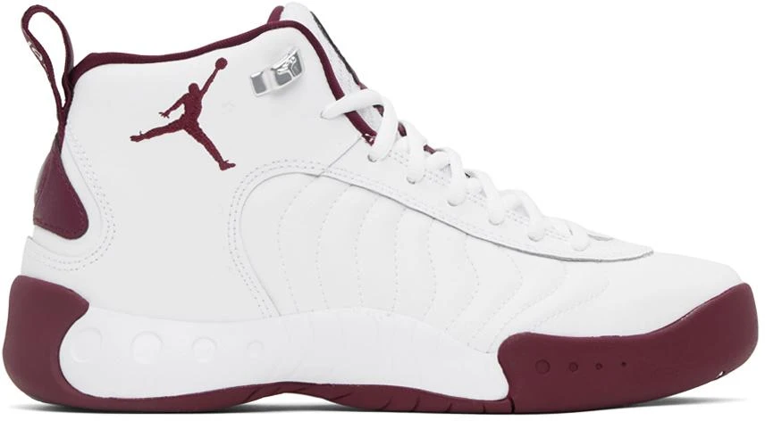 商品Jordan|White & Burgundy Jumpman Pro Sneakers,价格¥1117,第1张图片