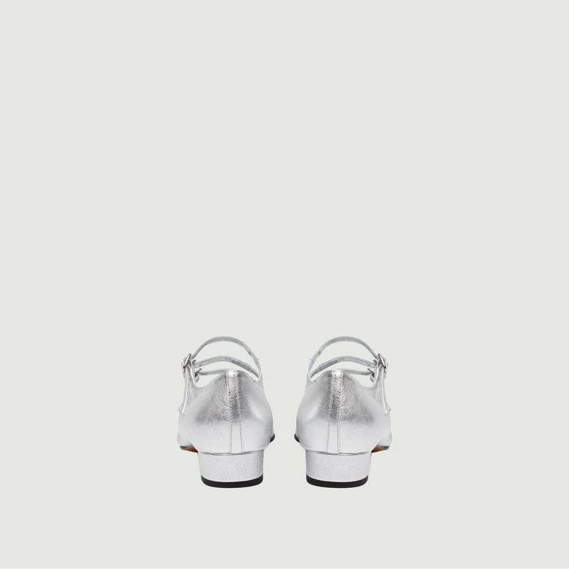 商品Carel|Ariana lamé leather slippers Argent CAREL,价格¥3436,第3张图片详细描述