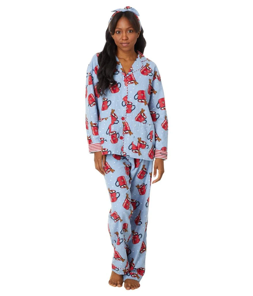 商品P.J. Salvage|Flannel PJ Set with Headband,价格¥569,第1张图片