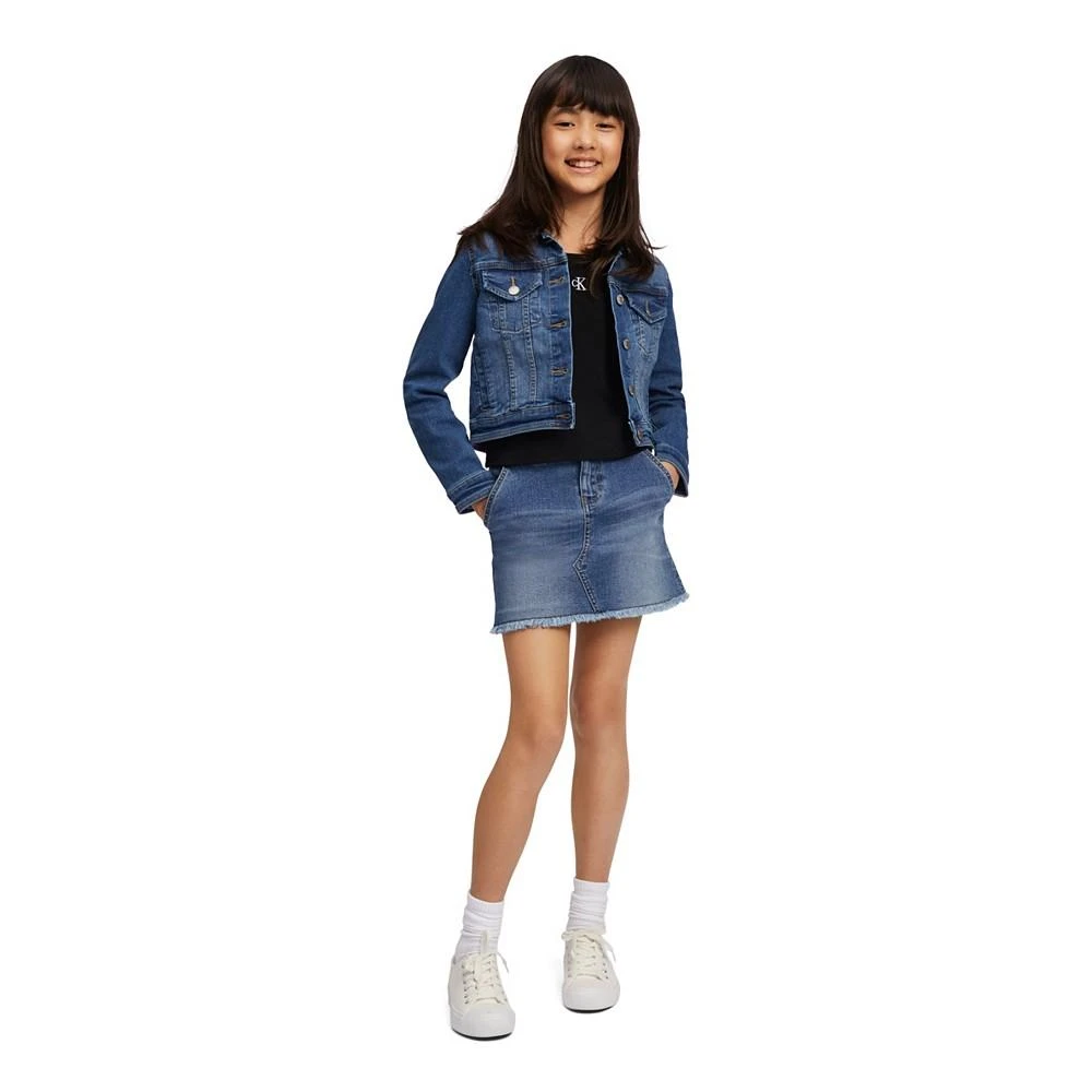 商品Calvin Klein|Big Girls Denim Jacket,价格¥183,第3张图片详细描述