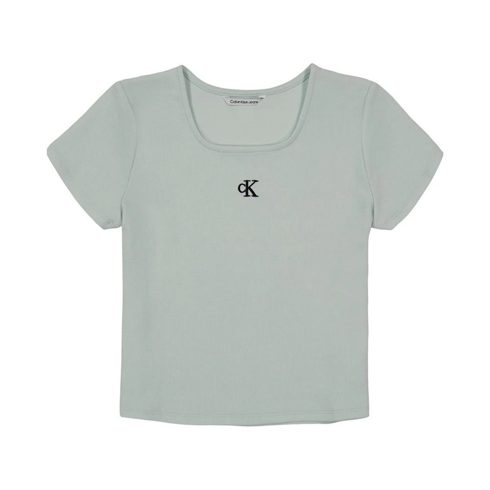 商品Calvin Klein|大童款罗纹 T 恤,价格¥111,第1张图片