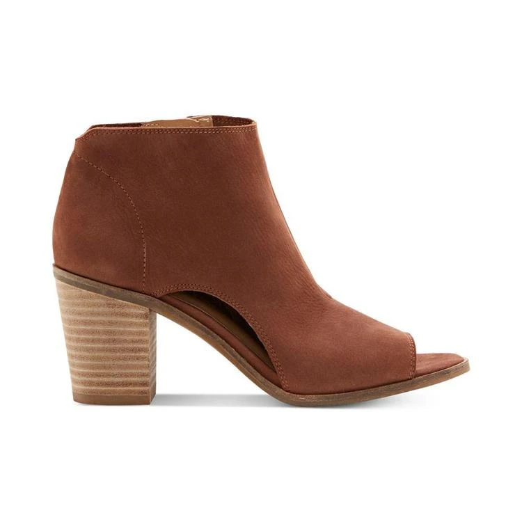 商品Lucky Brand|Kasima Peep-Toe Block-Heel Booties,价格¥483,第3张图片详细描述