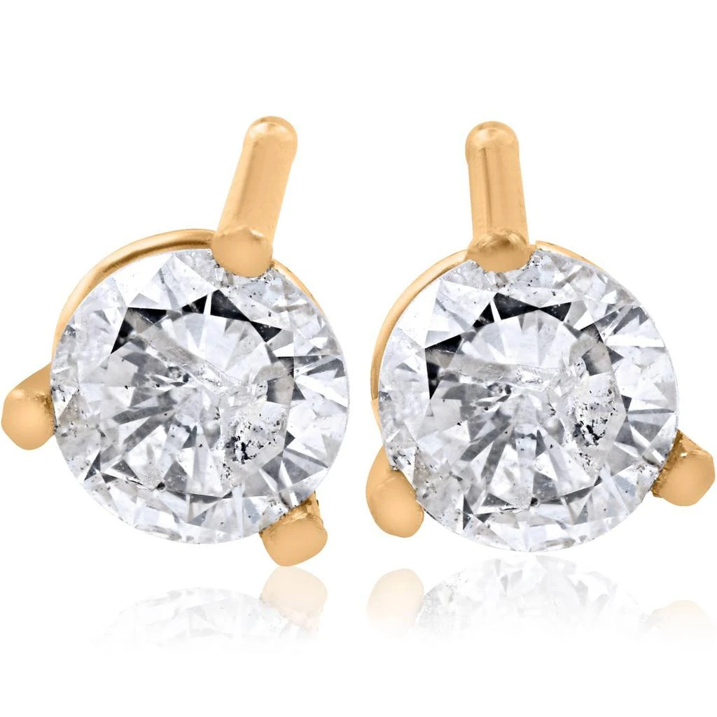 商品Pompeii3|1/5ct Round Genuine Diamond Martini Studs 14K Yellow Gold,价格¥1170,第2张图片详细描述
