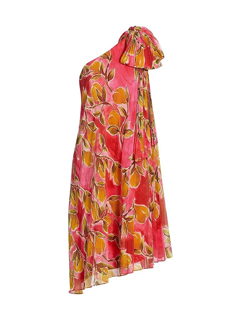 商品Badgley Mischka|One-Shoulder Printed Georgette Cocktail Dress,价格¥1557,第1张图片