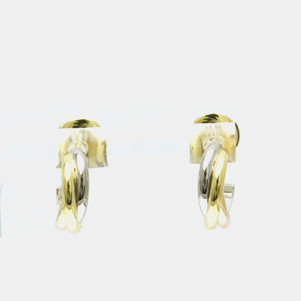商品[二手商品] Cartier|Cartier 18K Yellow, Rose, White Gold Trinity Earring,价格¥18311,第1张图片