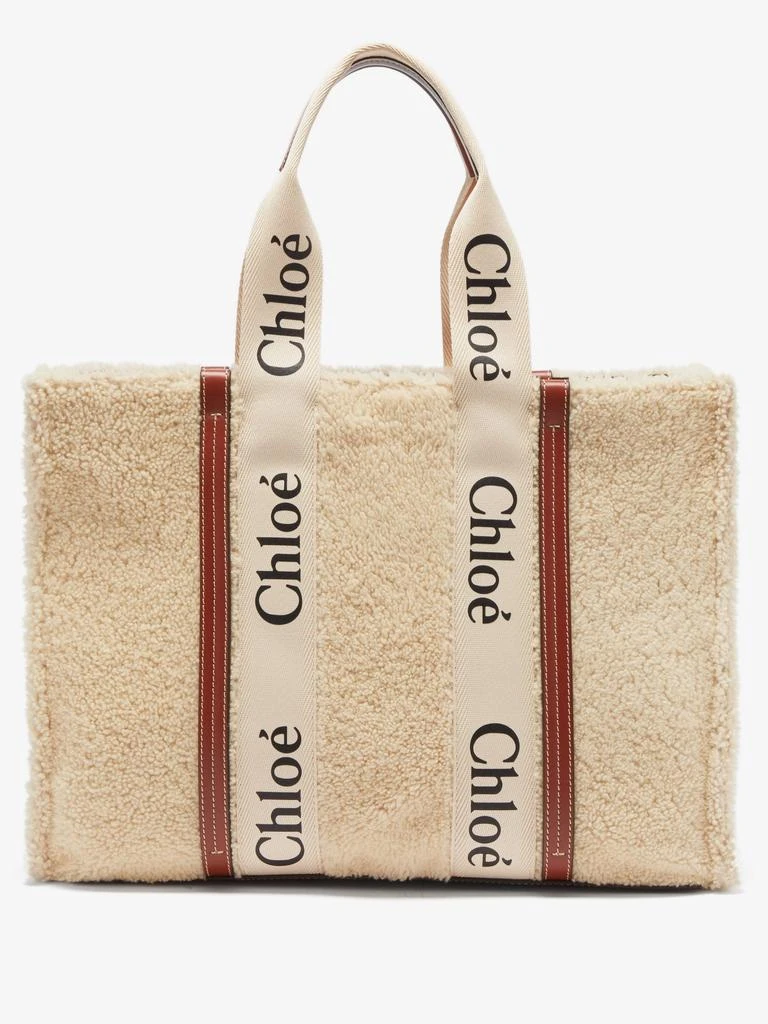 商品Chloé|Woody shearling tote bag,价格¥15905,第1张图片