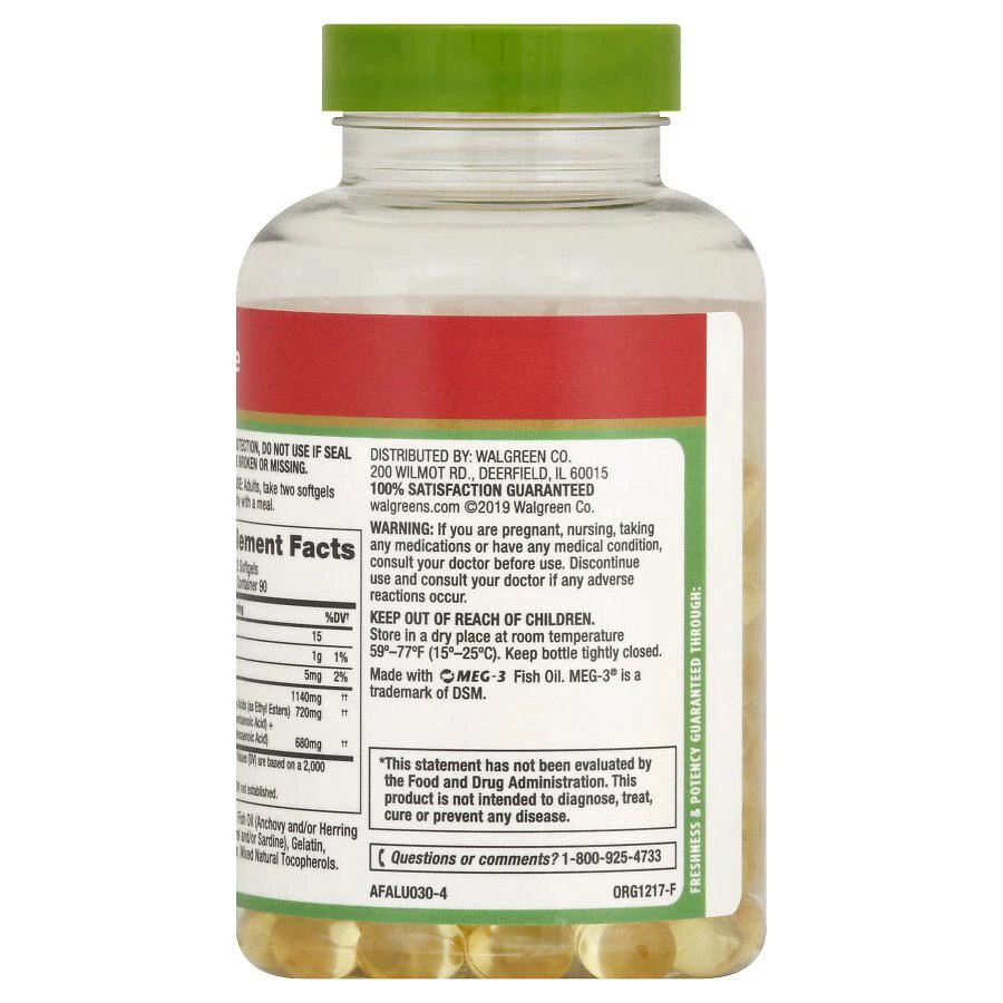 商品Finest Nutrition|Fish Oil 1200 mg Softgels,价格¥131,第2张图片详细描述