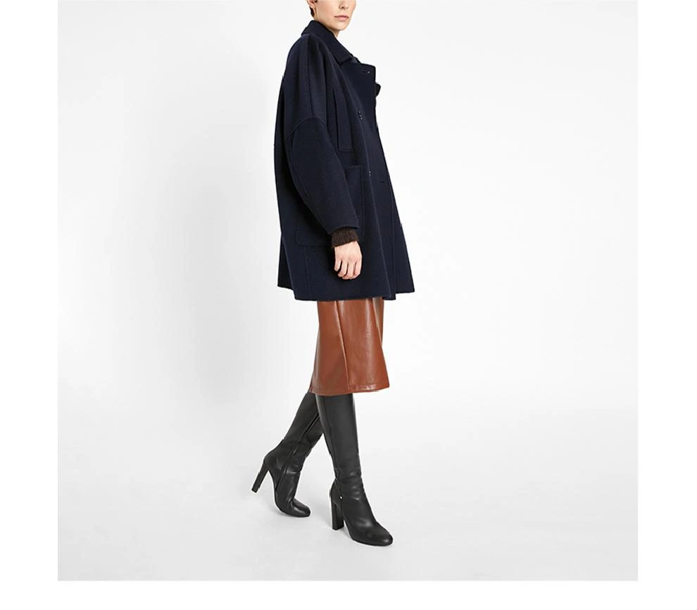商品Max Mara|PERA蓝棕色羊毛海马毛混纺开衫【香港仓极速发货】,价格¥2832,第4张图片详细描述